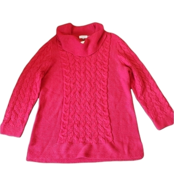 NWT Calvin Klein Women Long Knit sweater tunic turtleneck - Picture 1 of 8